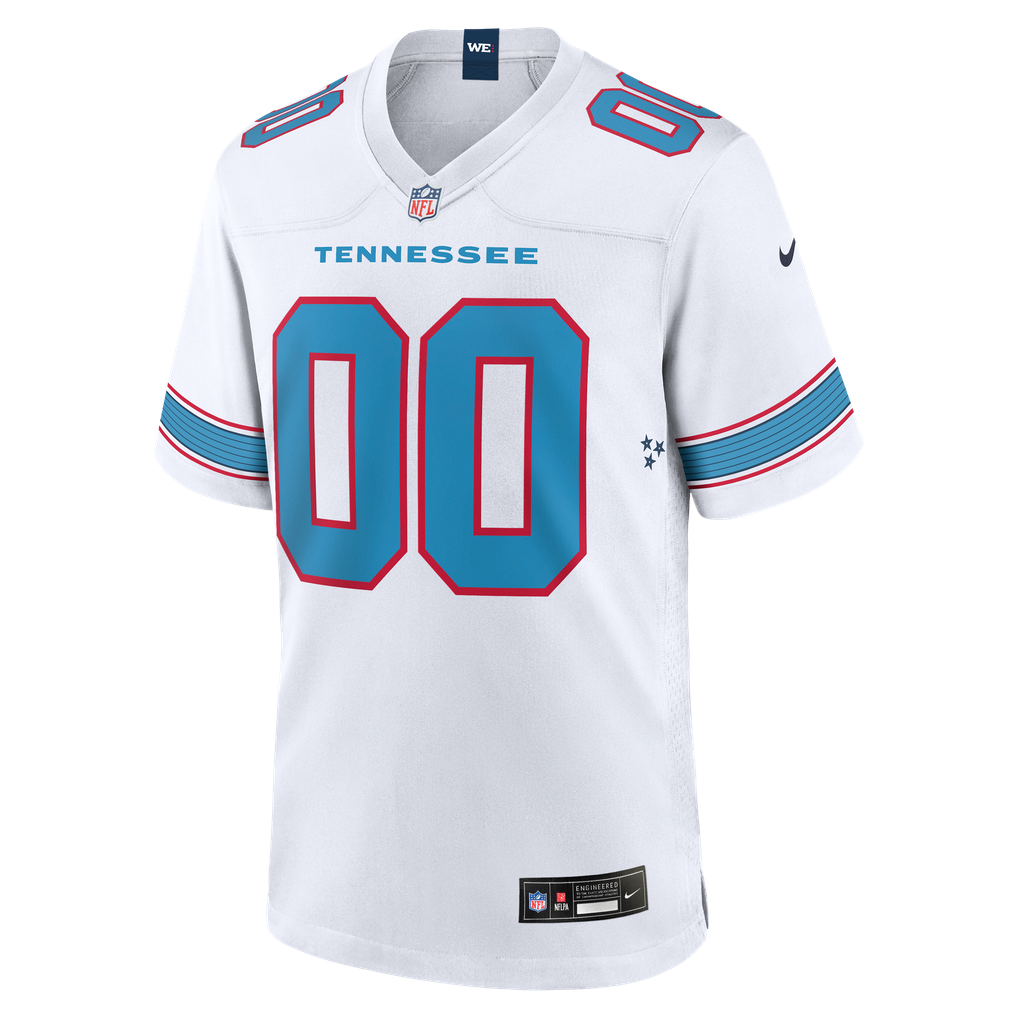 Youth Tennessee Titans White Game Custom Jersey