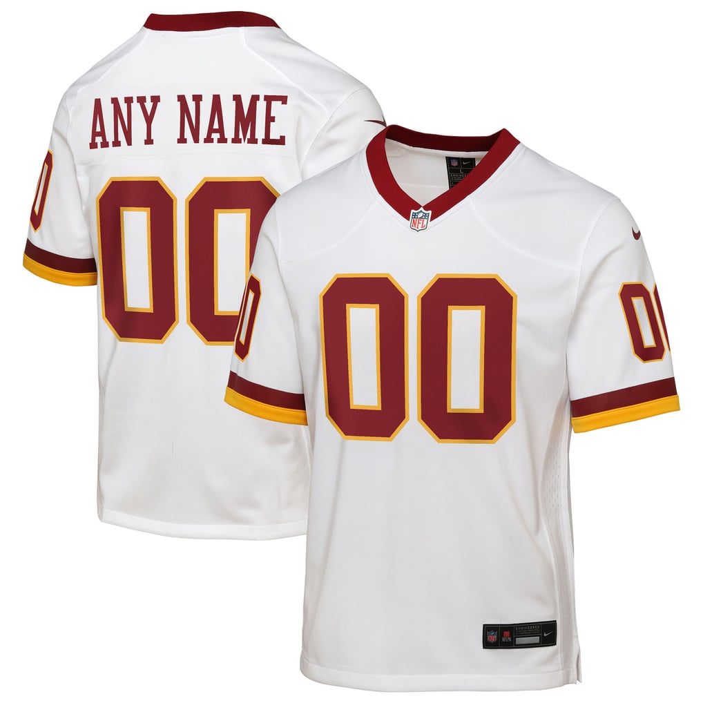 Youth Washington Commanders White Game Super Bowl Era Custom Jersey